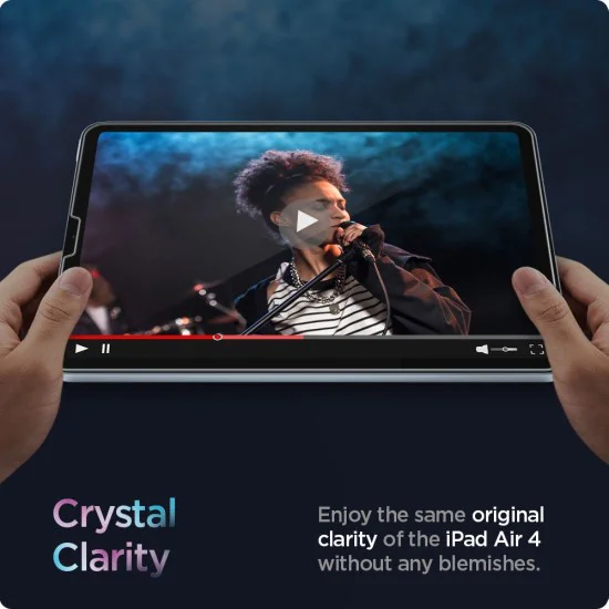 Протектор за Apple iPad Air 4 / 5 (2020/2022) / iPad Pro 11 (2020/2021) - Spigen Glas.tR EZ FIT - Прозрачен