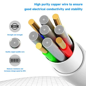 Кабел за данни с USB конектори, Type-C 60W, 1.2m - Lito (LD02) - Бял