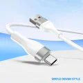 Кабел за данни с USB конектори, Type-C 60W, 1.2m - Lito (LD02) - Бял