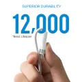 Кабел за данни с USB конектори, Type-C 60W, 1.2m - Lito (LD02) - Бял