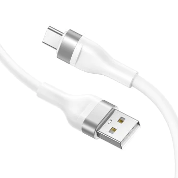 Кабел за данни с USB конектори, Type-C 60W, 1.2m - Lito (LD02) - Бял
