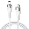 Кабел за данни с щепсели Type-C, Lightning 60W, 1,2 m - Lito (LD02) - Бял