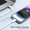 Кабел за данни с USB конектори, Micro-USB 60W, 1m - Lito (LD03) - Бял