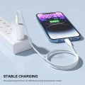 Кабел за данни с USB конектори, Micro-USB 60W, 1m - Lito (LD03) - Бял