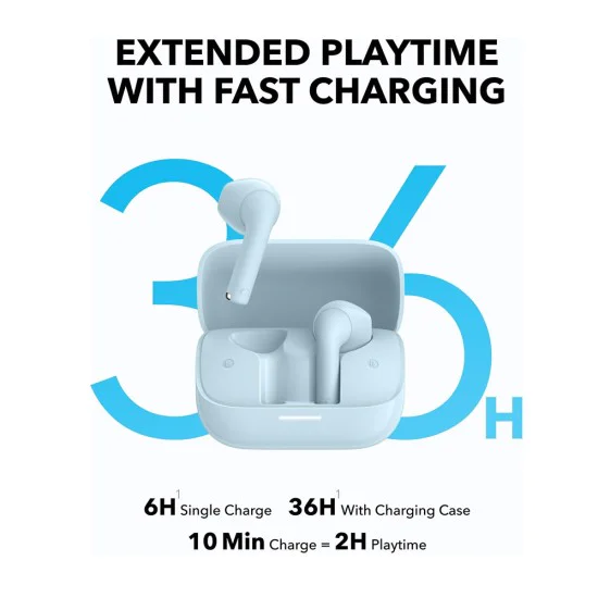 Fara Fir Bluetooth 5.3, шумопотискане, IPX5 - Anker SoundCore K20i (A3994G31) - син
