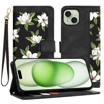 Калъф за iPhone 15 Plus - FlipCraft - Flowers of the Dawn