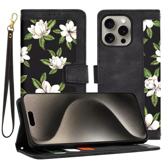 Калъф за iPhone 15 Pro Max - FlipCraft - Flowers of the Dawn