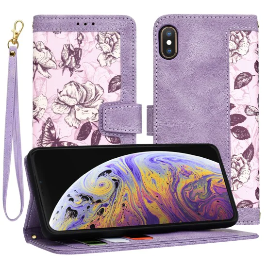 Калъф за iPhone XS Max - FlipCraft - Techsuit - Лилав