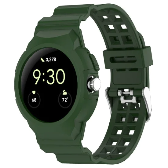 Каишка за Google Pixel Watch / Watch 2 / Watch 3 41 мм - Каишка за часовник (W065) - Зелен