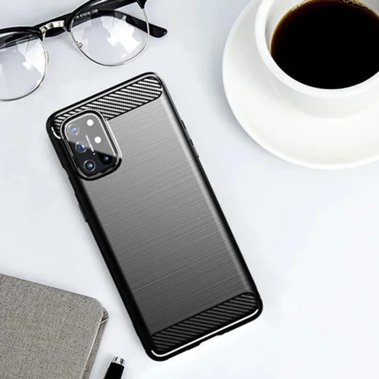 Калъф за OnePlus 8T - Carbon Silicone - Черен