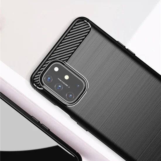 Калъф за OnePlus 8T - Carbon Silicone - Черен