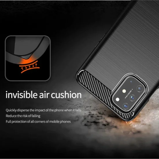 Калъф за OnePlus 8T - Carbon Silicone - Черен
