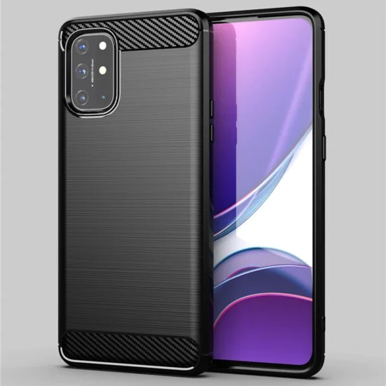 Калъф за OnePlus 8T - Carbon Silicone - Черен