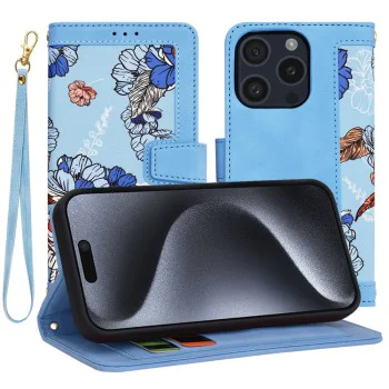 Калъф за iPhone 15 Pro - FlipCraft - Vibrant Blue