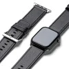 Каишка за Apple Watch 1/2/3/3/4/4/5/5/5/6/6/7/8/7/8/9/10/SE/SE/SE 2/Ultra/Ultra 2 ( 42/44/44/45/46/49 mm) - Ringke Leather One Basic Bold - Черен