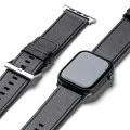 Каишка за Apple Watch 1/2/3/3/4/4/5/5/5/6/6/7/8/7/8/9/10/SE/SE/SE 2/Ultra/Ultra 2 ( 42/44/44/45/46/49 mm) - Ringke Leather One Basic Bold - Черен