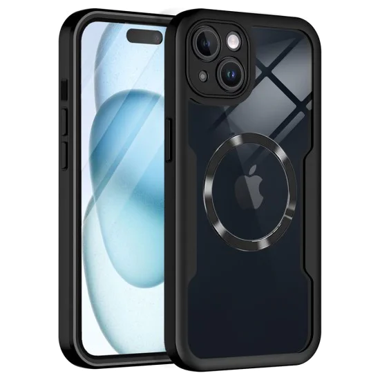Калъф за iPhone 15 Plus + Cover - Techsuit - ColorVerse 360 ​​MagSafe MagSafe Series - Черен