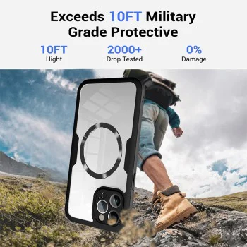Калъф за iPhone 12 + калъф - ColorVerse 360 ​​MagSafe MagSafe Series - син