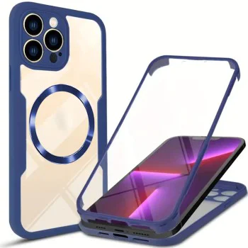 Калъф за iPhone 13 Pro Max + калъф - ColorVerse 360 ​​MagSafe MagSafe Series - син