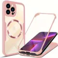Калъф за iPhone 13 Pro Max + Протектор - ColorVerse 360 ​​MagSafe MagSafe Series - розов