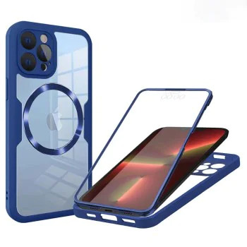 Калъф за iPhone 13 Pro + Протектор - ColorVerse 360 ​​MagSafe MagSafe Series - син