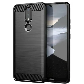 Калъф за Nokia 2.4 - Carbon Silicone - Черен