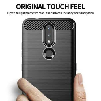 Калъф за Nokia 2.4 - Carbon Silicone - Черен