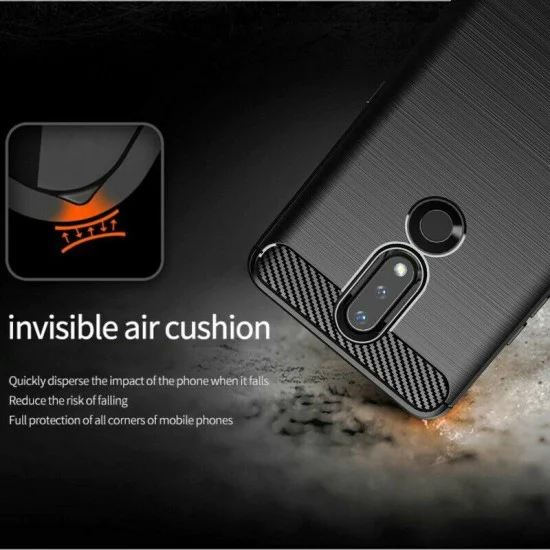 Калъф за Nokia 2.4 - Carbon Silicone - Черен