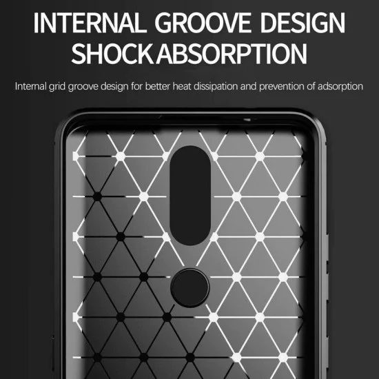 Калъф за Nokia 2.4 - Carbon Silicone - Черен