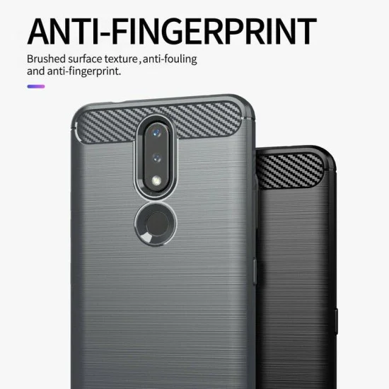 Калъф за Nokia 2.4 - Carbon Silicone - Черен