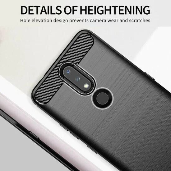Калъф за Nokia 2.4 - Carbon Silicone - Черен