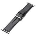 Каишка за Apple Watch 1/2/3/3/4/4/5/5/5/6/6/7/8/7/8/9/10/SE/SE/SE 2/Ultra/Ultra 2 ( 42/44/44/45/46/49 mm) - Ringke Leather One Basic Bold - Черен