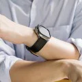 Каишка за Apple Watch 1/2/3/3/4/4/5/5/5/6/6/7/8/7/8/9/10/SE/SE/SE 2/Ultra/Ultra 2 ( 42/44/44/45/46/49 mm) - Ringke Leather One Basic Bold - Черен