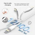 Кабел за данни с USB конектори, Lightning 60W, 1m - Lito (LD03) - Бял