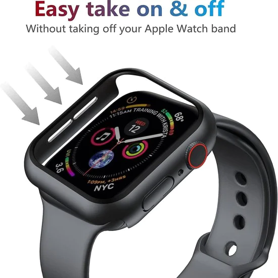 Калъф за Apple Watch 4 / 5 / 6 / SE (44 мм) + калъф - Defense360 Pro - черен