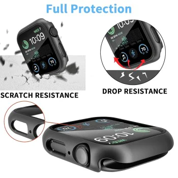 Калъф за Apple Watch 4 / 5 / 6 / SE (44 мм) + калъф - Defense360 Pro - черен
