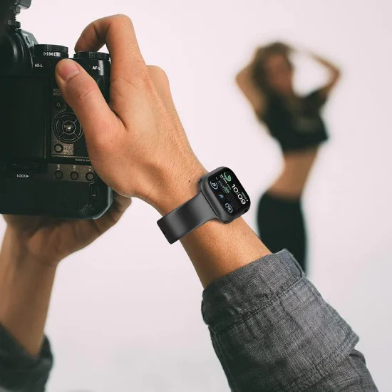 Калъф за Apple Watch 4 / 5 / 6 / SE (40mm) + калъф - Defense360 Pro - черен