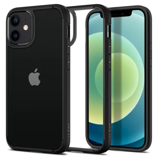Калъф за iPhone 12 / iPhone 12 Pro - Spigen - Ultra Hybrid - Matte Black