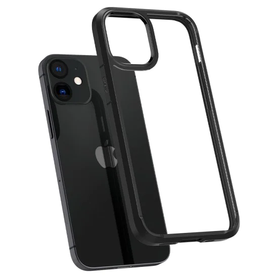 Калъф за iPhone 12 / iPhone 12 Pro - Spigen - Ultra Hybrid - Matte Black