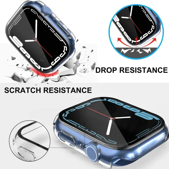 Калъф за Apple Watch 7 (45 мм) + калъф - Defense360 Pro - прозрачен
