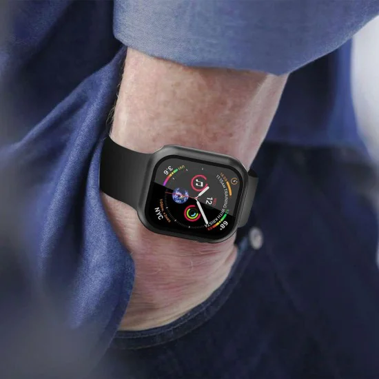 Калъф за Apple Watch 7 (41mm) + Калъф - Defense360 Pro - Черен