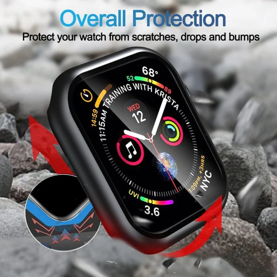 Калъф за Apple Watch 7 (41mm) + Калъф - Defense360 Pro - Черен