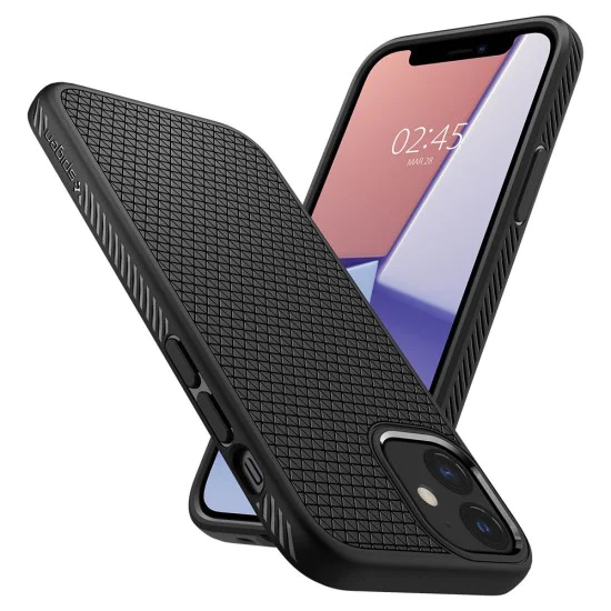 Калъф за iPhone 12 / iPhone 12 Pro - Spigen Liquid Air - Matte Black