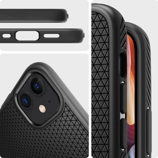 Калъф за iPhone 12 / iPhone 12 Pro - Spigen Liquid Air - Matte Black