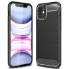 Калъф за iPhone 12 / iPhone 12 Pro - Carbon Silicone - Черен