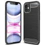 Калъф за iPhone 12 / iPhone 12 Pro - Carbon Silicone - Черен