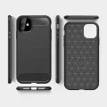 Калъф за iPhone 12 / iPhone 12 Pro - Carbon Silicone - Черен