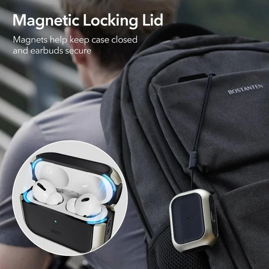 Калъф за Apple AirPods 4 - ESR Orbit Hybrid HaloLock - черен