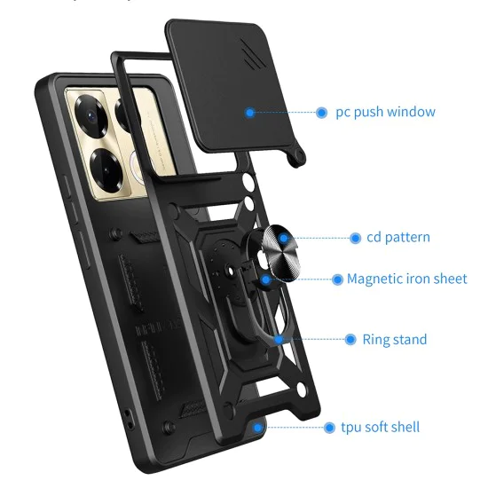 Калъф за Infinix Note 40 Pro+ - CamShield Series - син