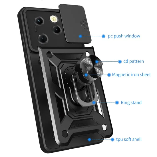 Протектор за Infinix Hot 40 / 40 Pro / Tecno Spark 20 Pro - серия CamShield - зелен